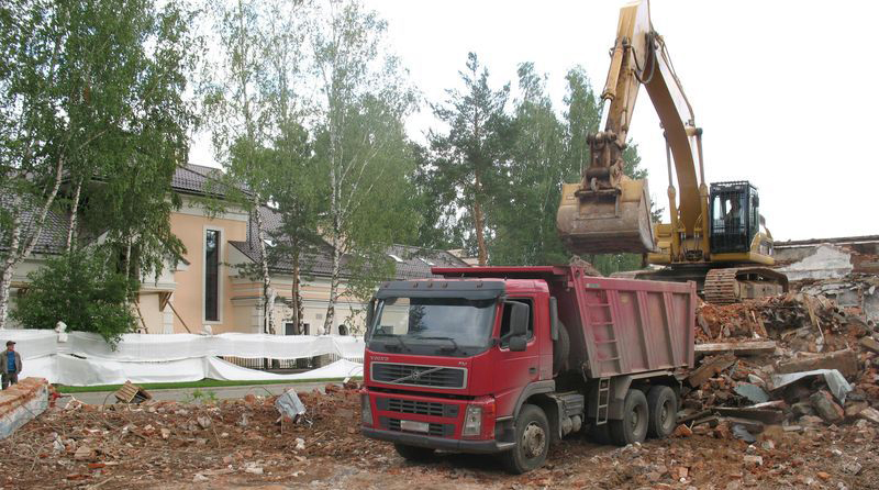 Подготовка к вывозу строительного мусора